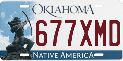 OK license plate 677XMD