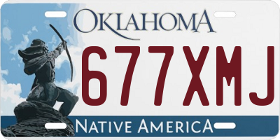 OK license plate 677XMJ