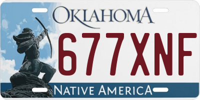 OK license plate 677XNF