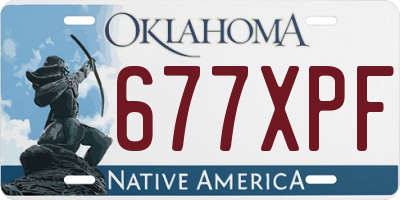 OK license plate 677XPF