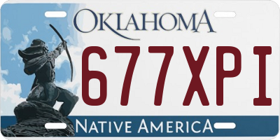 OK license plate 677XPI