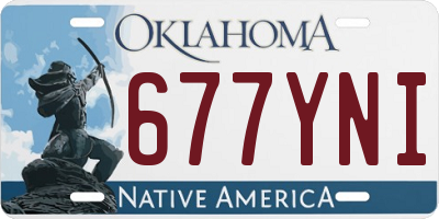 OK license plate 677YNI