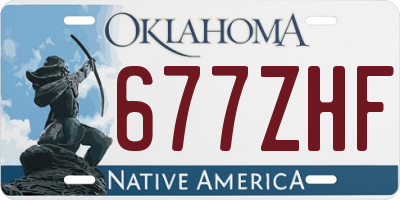 OK license plate 677ZHF
