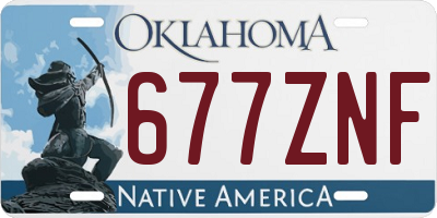 OK license plate 677ZNF