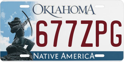 OK license plate 677ZPG