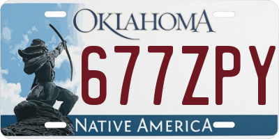 OK license plate 677ZPY