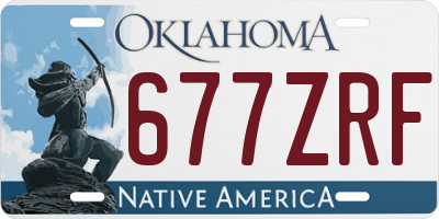 OK license plate 677ZRF