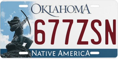 OK license plate 677ZSN