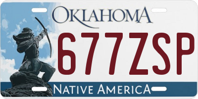 OK license plate 677ZSP