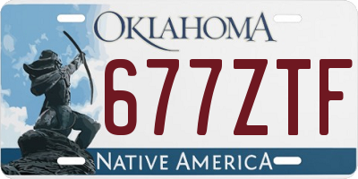 OK license plate 677ZTF