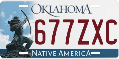 OK license plate 677ZXC