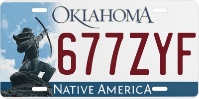 OK license plate 677ZYF