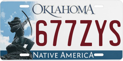 OK license plate 677ZYS