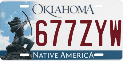 OK license plate 677ZYW