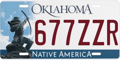 OK license plate 677ZZR