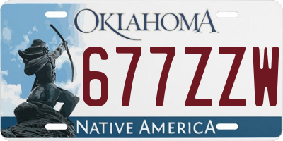 OK license plate 677ZZW