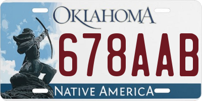 OK license plate 678AAB
