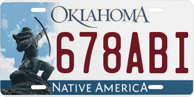 OK license plate 678ABI