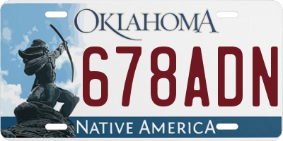 OK license plate 678ADN