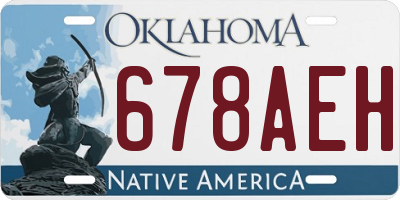 OK license plate 678AEH