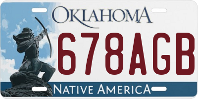 OK license plate 678AGB