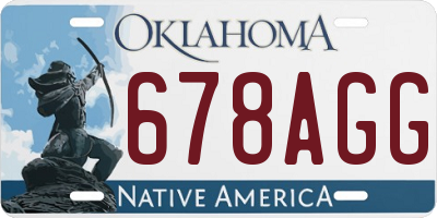 OK license plate 678AGG