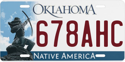 OK license plate 678AHC