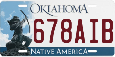 OK license plate 678AIB