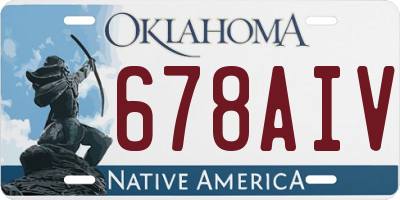 OK license plate 678AIV