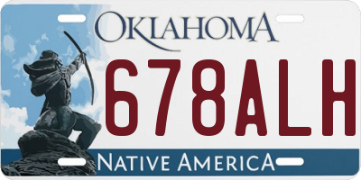 OK license plate 678ALH