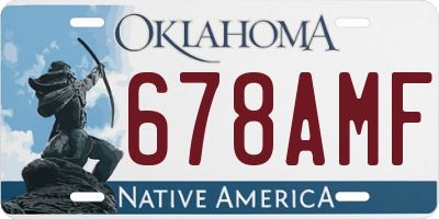 OK license plate 678AMF