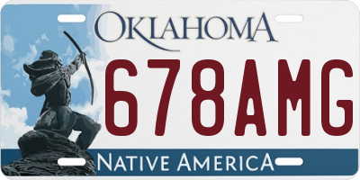 OK license plate 678AMG