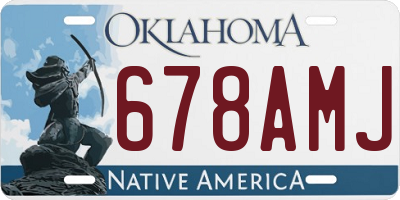 OK license plate 678AMJ