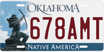 OK license plate 678AMT