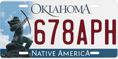 OK license plate 678APH