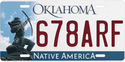 OK license plate 678ARF