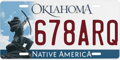 OK license plate 678ARQ