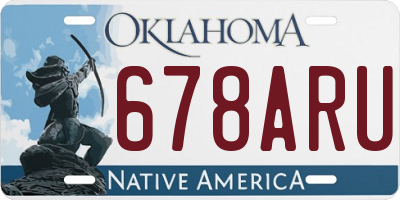 OK license plate 678ARU