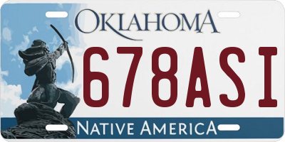OK license plate 678ASI