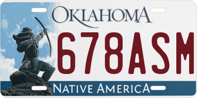 OK license plate 678ASM