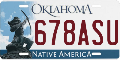 OK license plate 678ASU