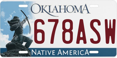 OK license plate 678ASW