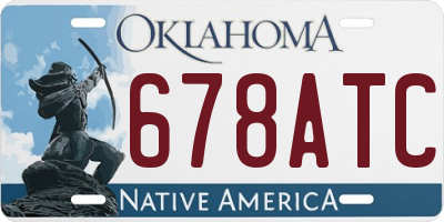 OK license plate 678ATC