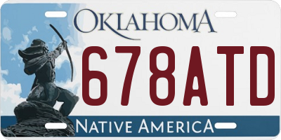 OK license plate 678ATD