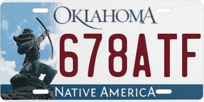 OK license plate 678ATF