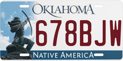 OK license plate 678BJW