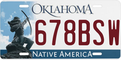 OK license plate 678BSW