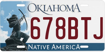 OK license plate 678BTJ