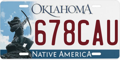 OK license plate 678CAU