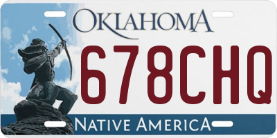 OK license plate 678CHQ